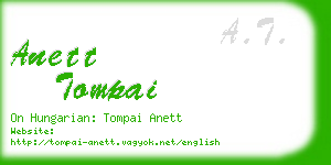 anett tompai business card